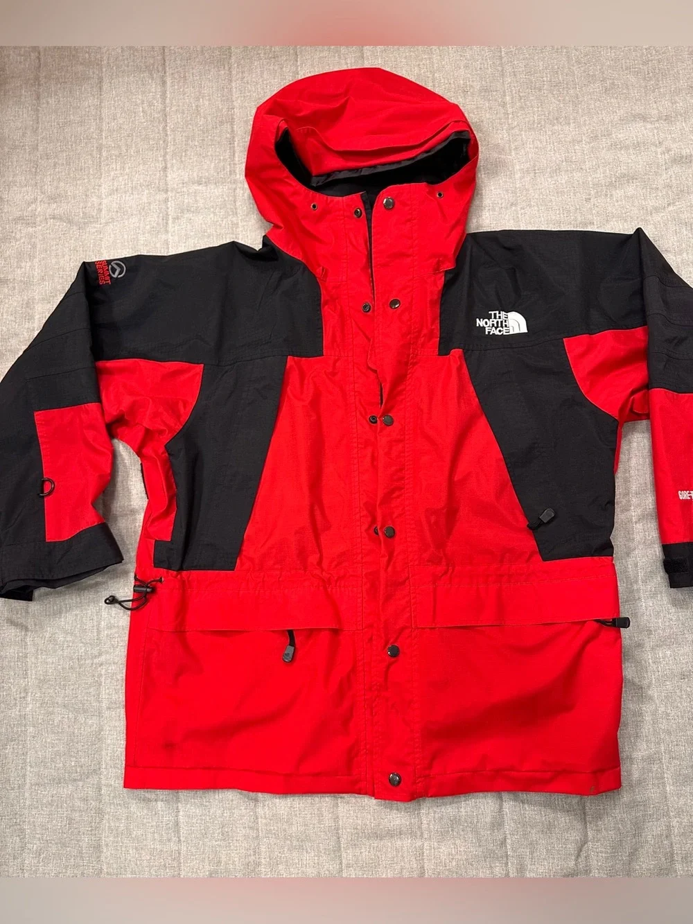 VTG The North Face Summit Series Gore-Tex XCR Mountain Jacket Red Black Mens L